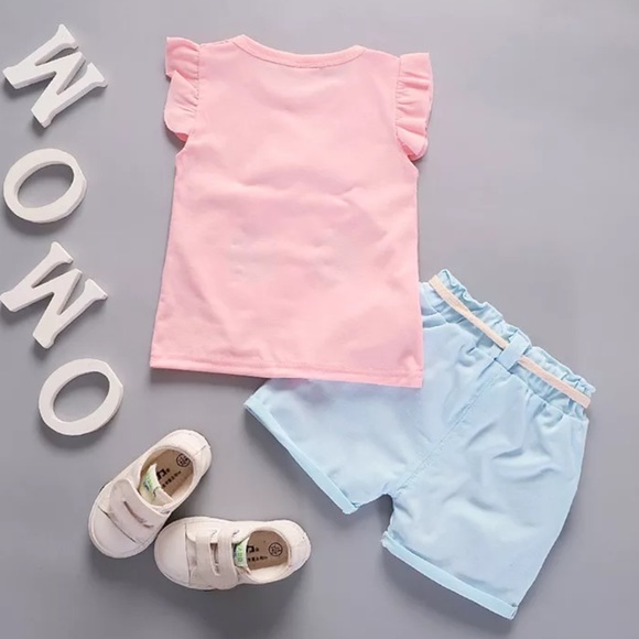 ❤️Casual t-shirt & short two pieces set - Picture 3 of 8